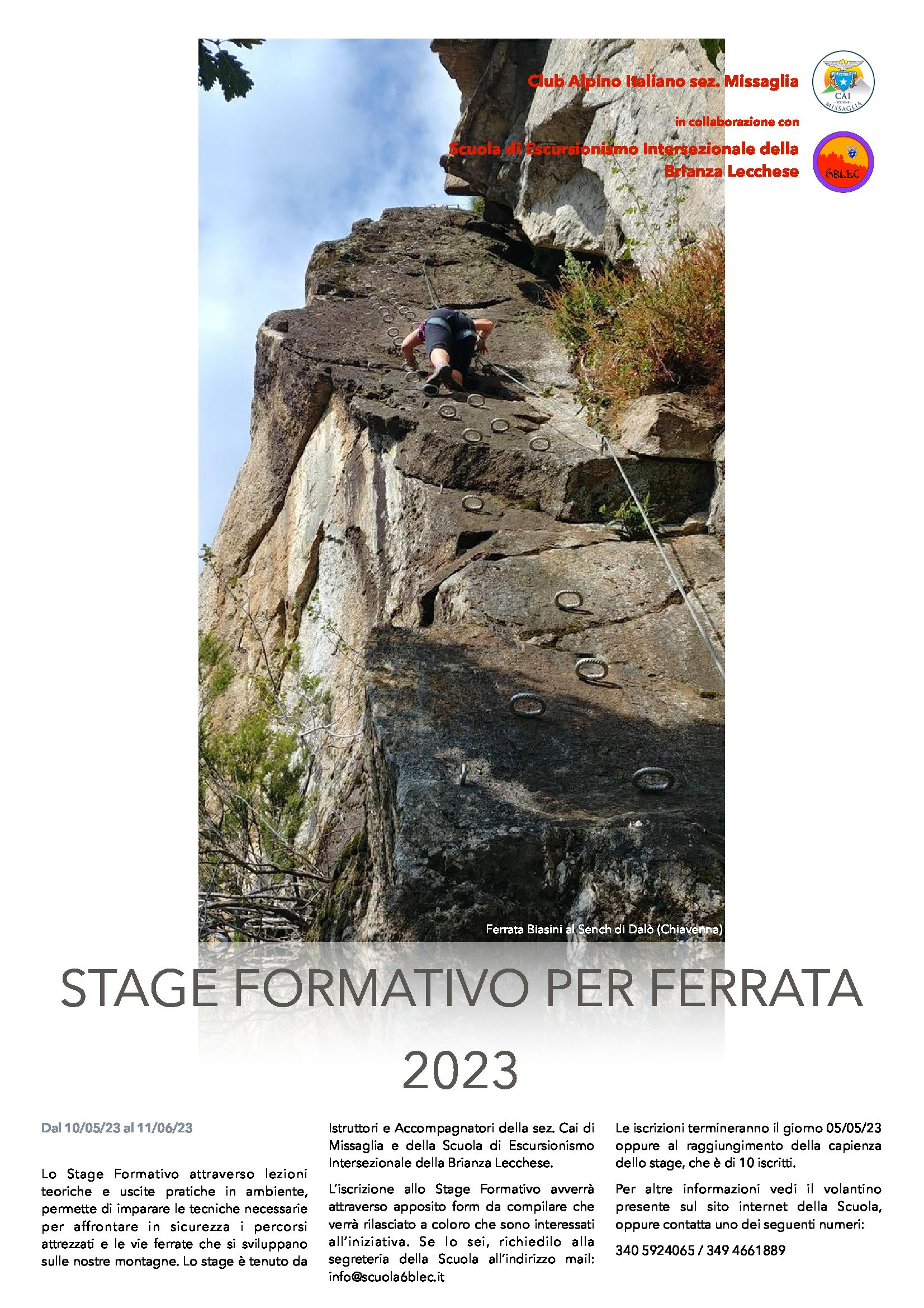 Locandina 6BLec Stage Ferrata 2023