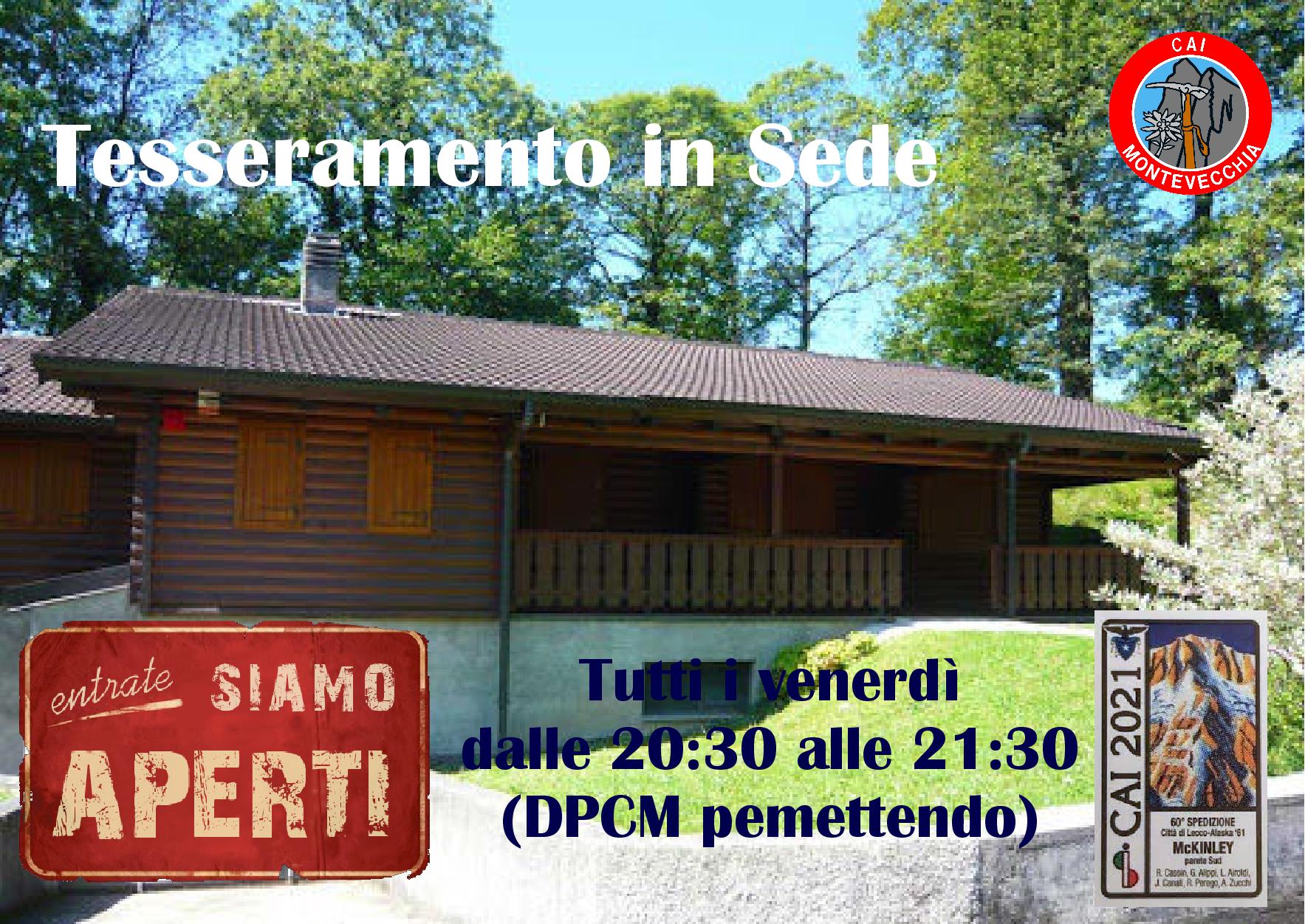 Apertura Sede per Tesseramento