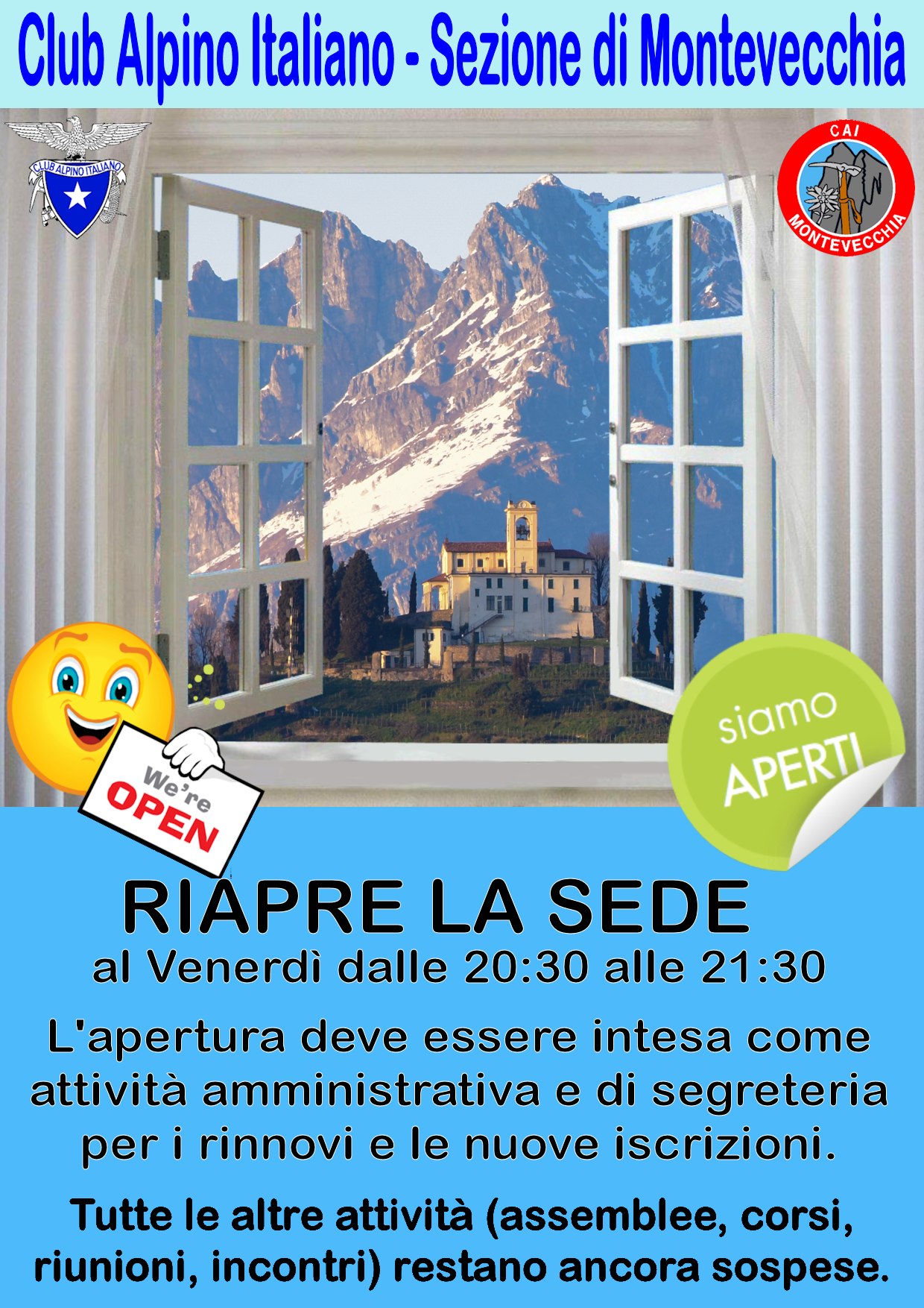 Riapertura Sede 20:30-21:30