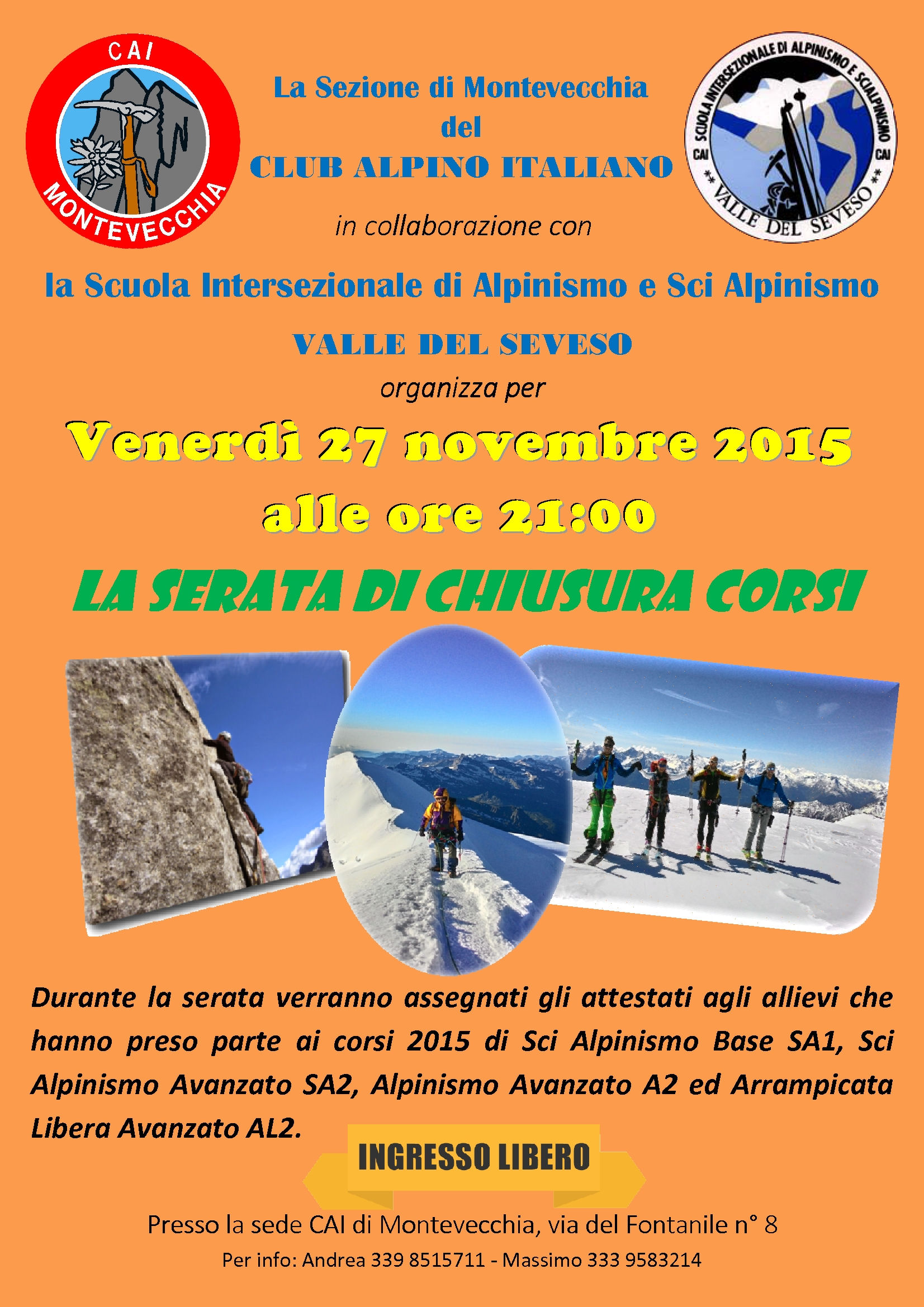 Serata chiusura corsi 2015
