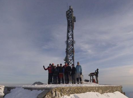 Foto del "gruppetto" salito in cima al Resegone