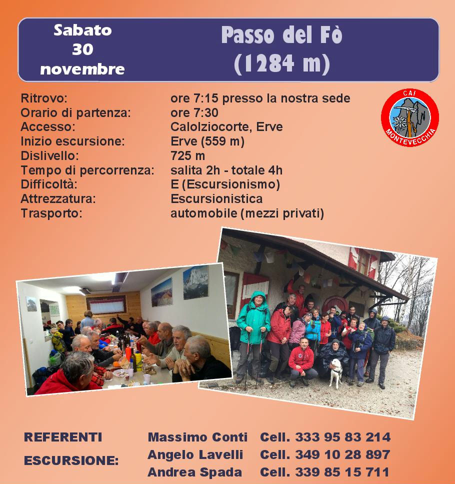 Locandina Passo del Fò 2019