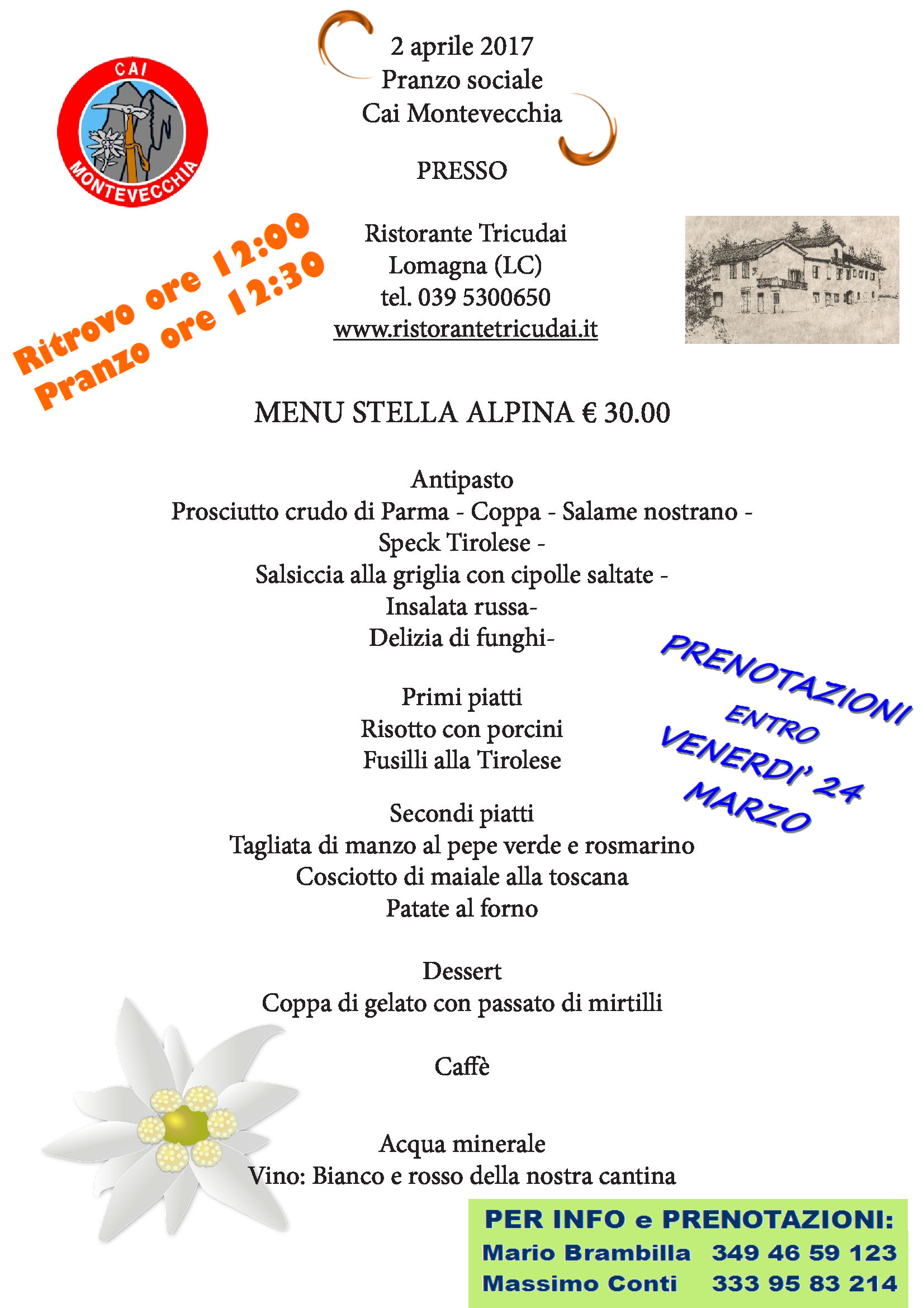 menu pranzo Sociale 2017